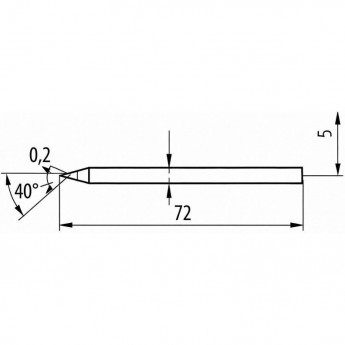 Паяльное жало коническое ERSA серии 0212 для паяльника MicroTool 0.2 мм 0212RD