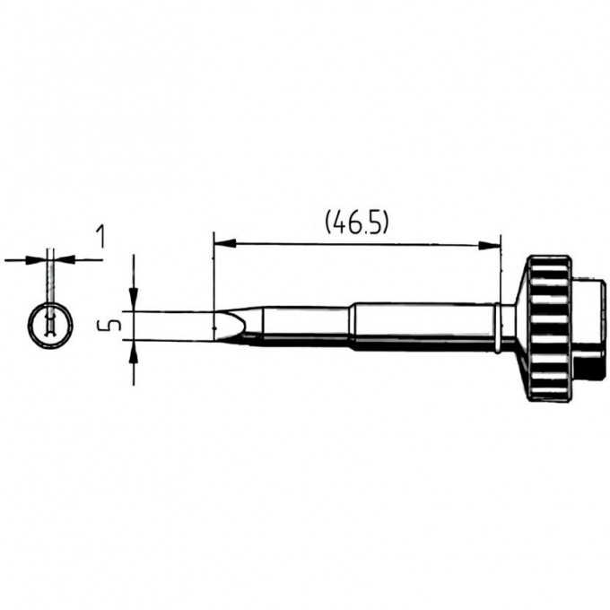 Паяльное жало клиновидное прямое ERSA серии 0612 для паяльника TechTool 5 мм 0612GDLF
