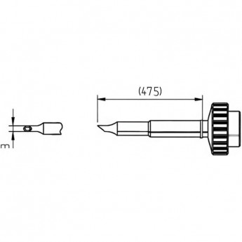Паяльное жало коническое со скосом ERSA 0612TW для паяльника TechTool, 3 мм