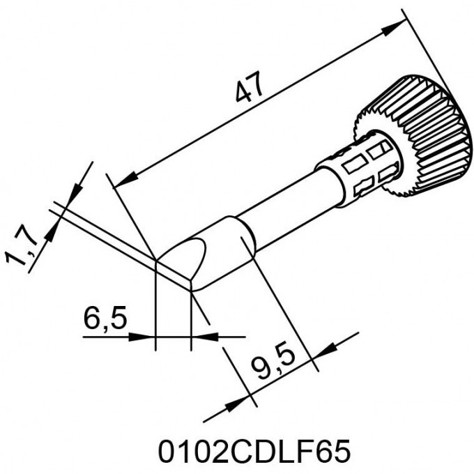 Паяльное жало ERSA 0102 прямое зубило 6.5 мм 14A000038