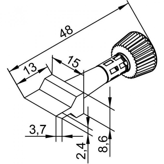 Паяльное жало прямое лезвие ERSA Серия 0102 15 мм 14A000064
