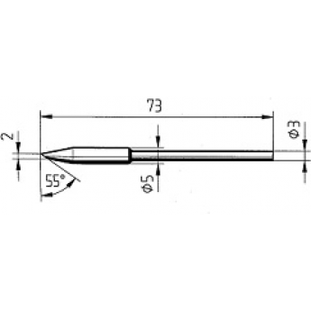 Паяльное жало ERSA 0212 коническое со скосом ⌀ мм 14A000126 Паяльное жало ERSA 0212 коническое со скосом ⌀ мм 14A000126