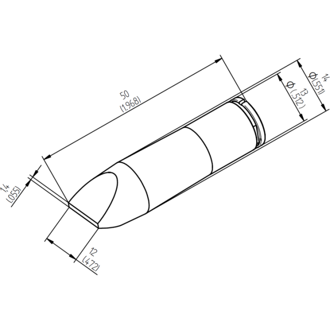Паяльное жало ERSA 0242 прямое зубило 12 мм 14A000135