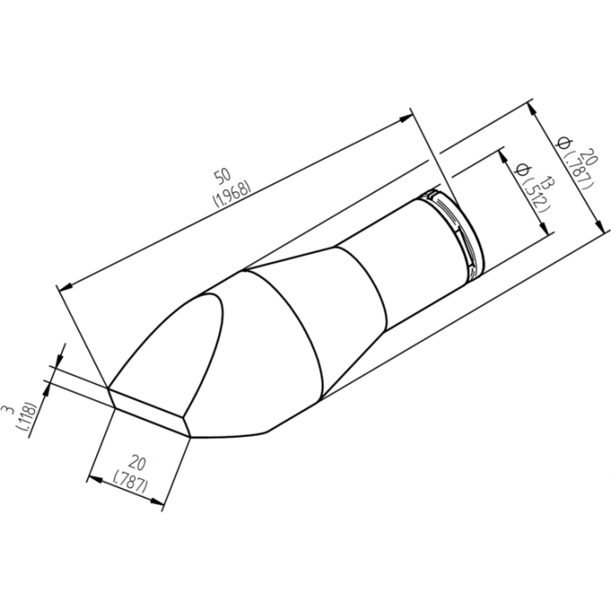 Паяльное жало ERSA 0242 прямое зубило 20 мм 14A000136