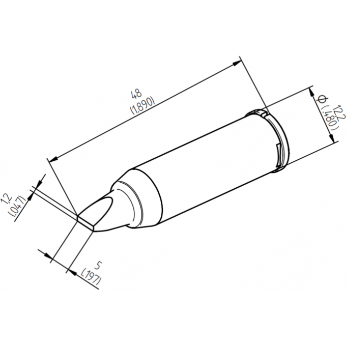 Паяльное жало ERSA 0242 прямое зубило 5 мм 14A000137