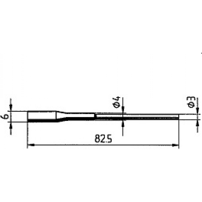 Паяльное жало ERSA 0422 изогнутое плоское 6 мм / ⌀ 3 мм 14A000143