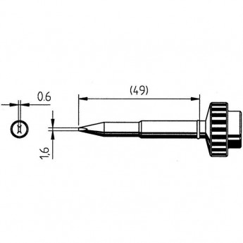 Наконечник для паяльника ERSA Tech Tool прямой зубило 1.6 мм / ⌀ 6 мм 14A000185