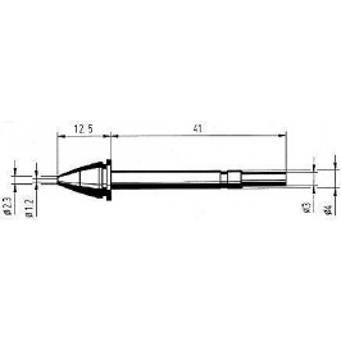 Наконечник для демонтажного паяльника ERSA X-Tool, внутренний диаметр 1.2 мм, внешний диаметр 2.3 мм 14A000215
