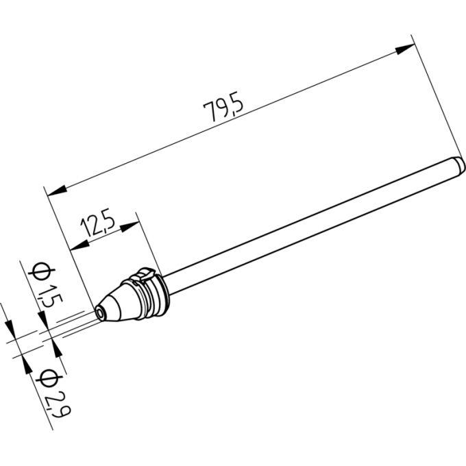 Наконечник конический для демонтажного паяльника ERSA 0742 X-Tool Vario ⌀1.5/2.9 мм 14A000225