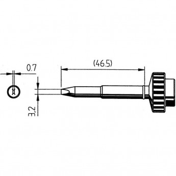 Наконечник для паяльника ERSA TechTool клиновидное прямое 3.2 мм Серия 0612 14A000441